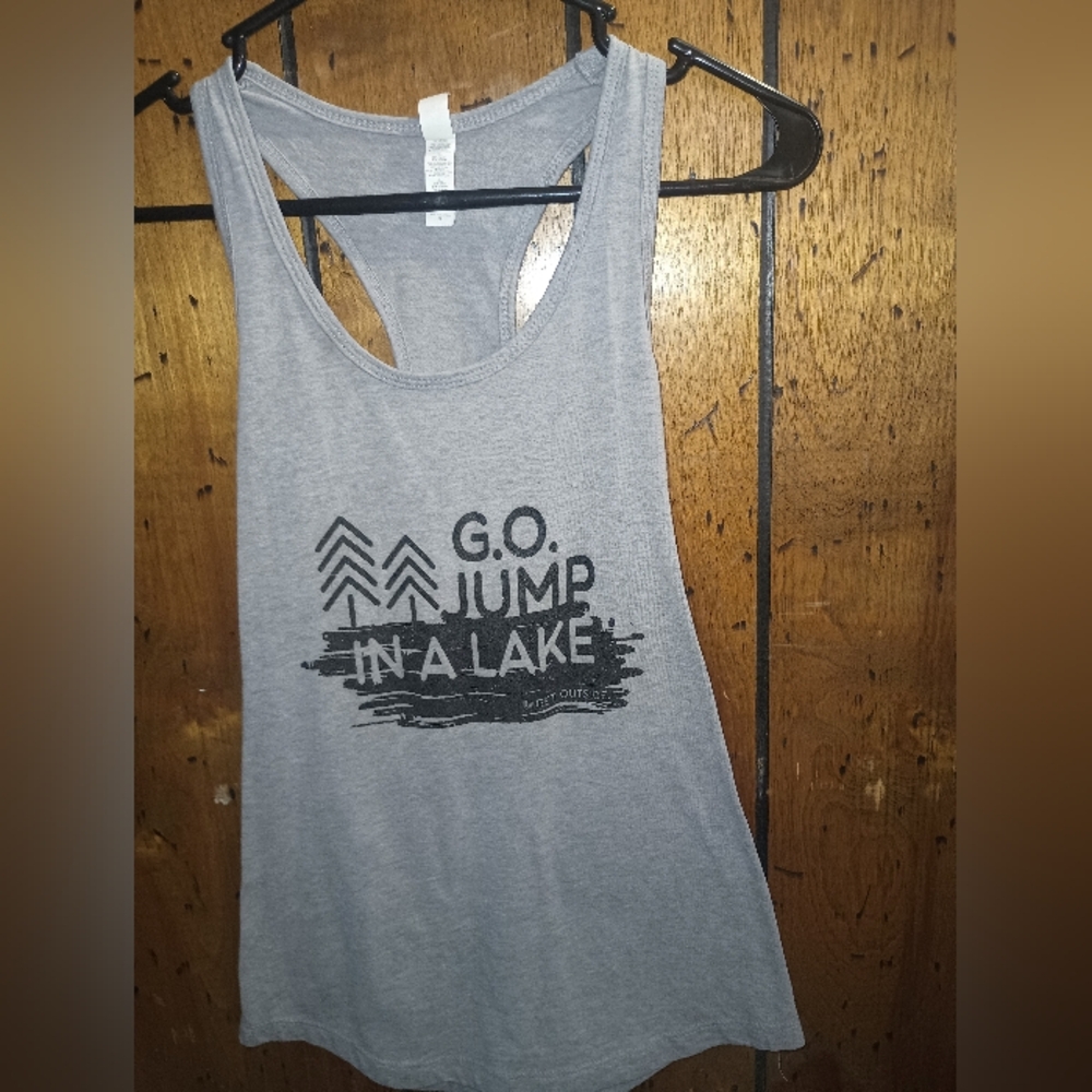 Gray Graphic Tank Top